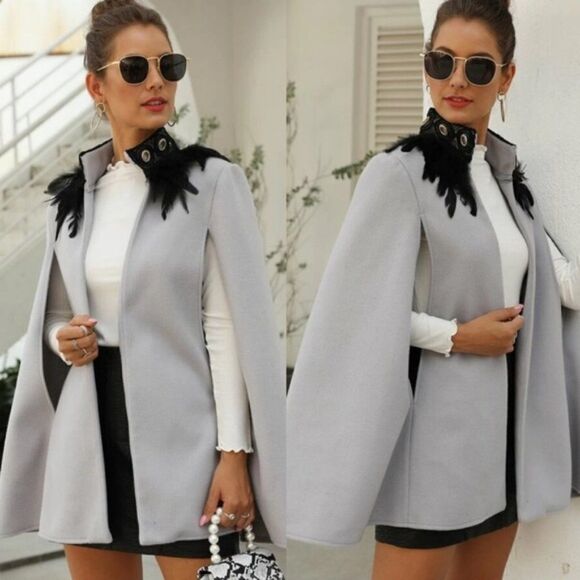 Classy Chic Gray Jacket Various Sizes - Picture 3 of 5